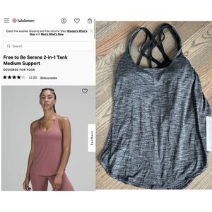 NWT LULULEMON “FREE TO BE SERENE” TANK